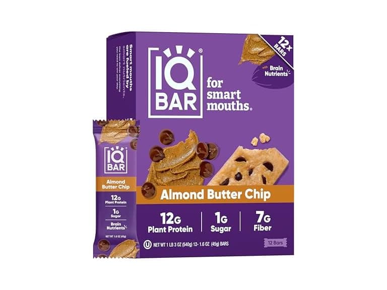 24CT IQBAR Clean Plant Protein Bars - Almond Butter - Image 1