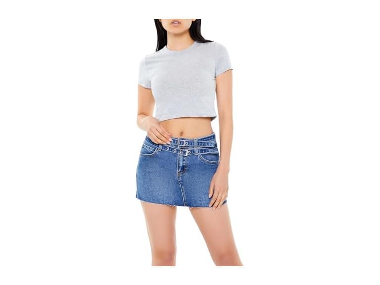 Forever 21 Cropped Crew Tee - Image 1