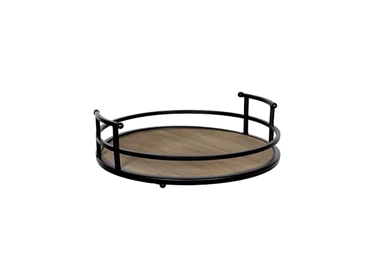 Stratton Home Decor Metal & Wood Tray - Image 1