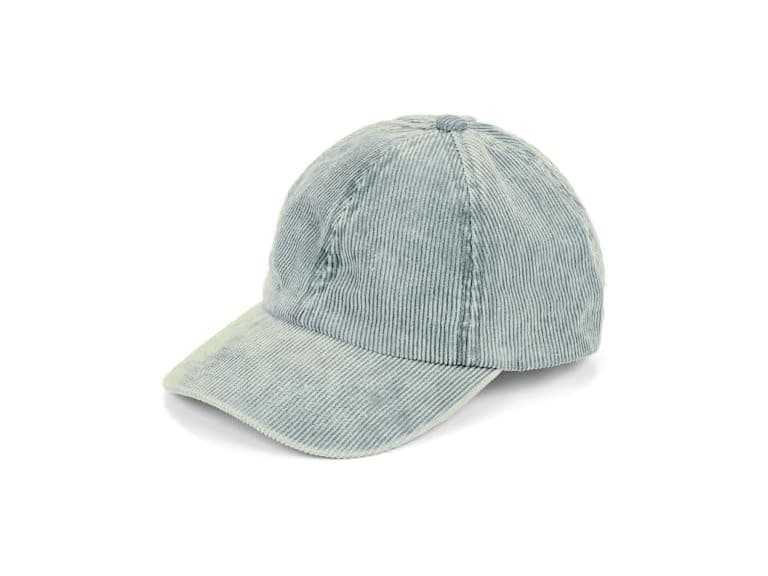 C.C (OS) Corduroy Ponytail Cap Criss-Cross Grey - Image 1
