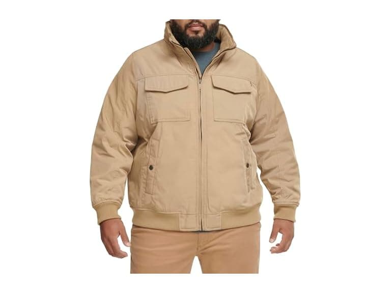 Dockers Men Quilted Lined Flight Bomber Jacket - Image 1