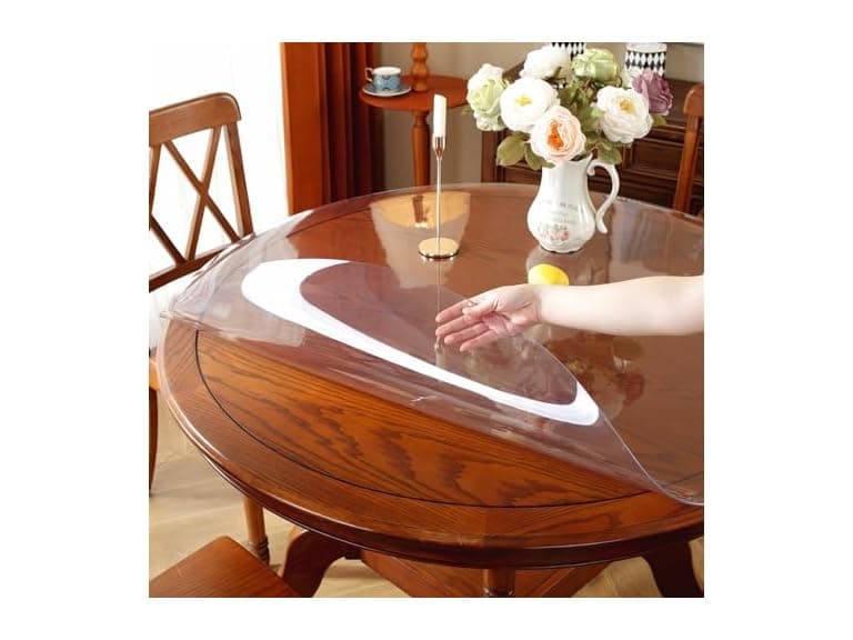 OstepDecor Round Clear Table Protector 60 - Image 1
