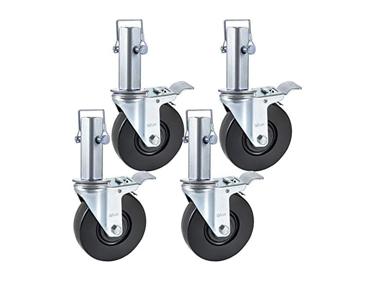 4 Pack 5Inch Scaffolding Rubber Swivel Caster - Image 1