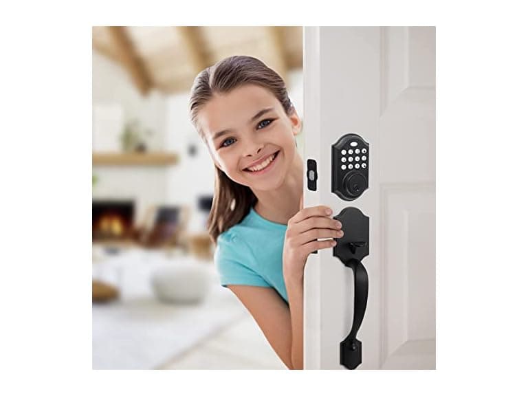 NeuType Black Keyless Entry Door Lock with Handle - Image 1