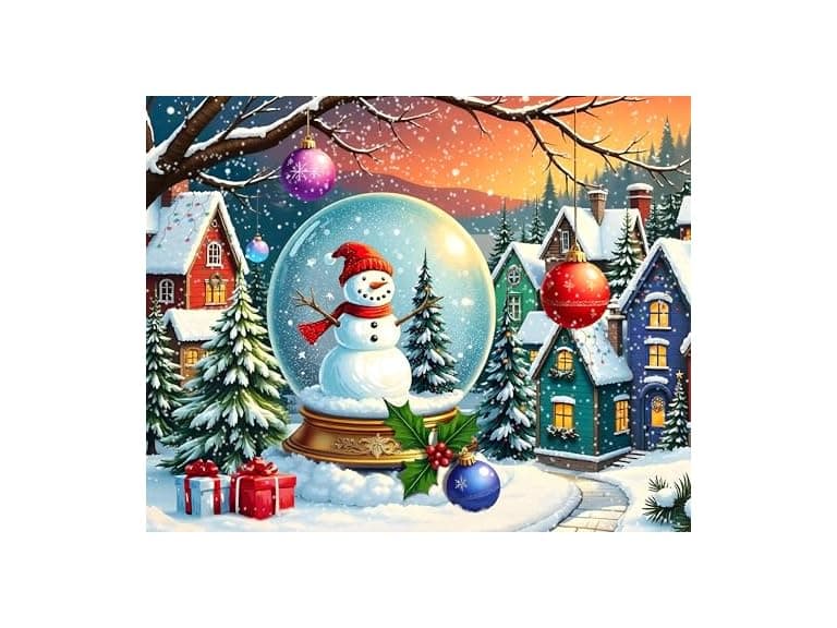 Springbok Snowman Snow Globe 1000 Piece Puzzle - Image 1