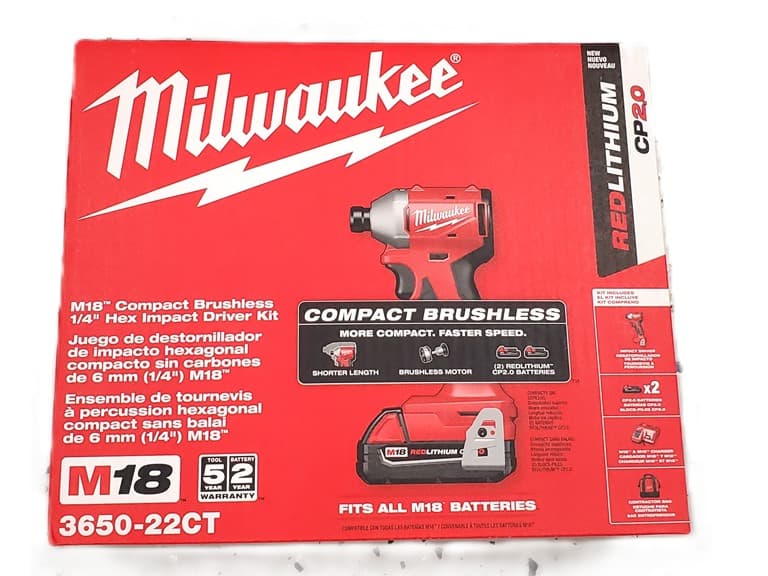Milwaukee 3650-22CT M18 18V 1/4 in Impact Kit - Image 1