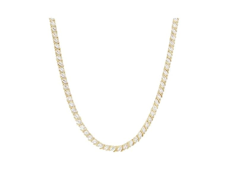Amazon Essentials Cubic Zirconia Wave Necklace - Image 1