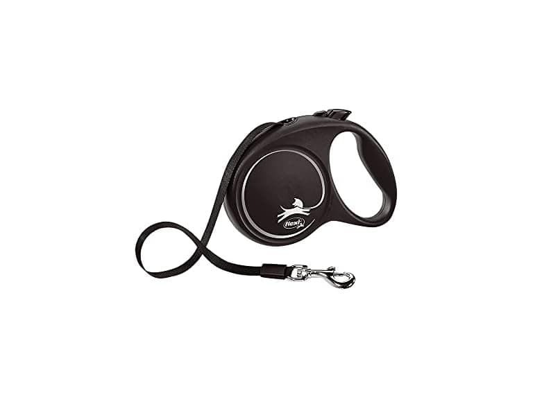 Flexi Black Design Tape Black Retractable Leash - Image 1