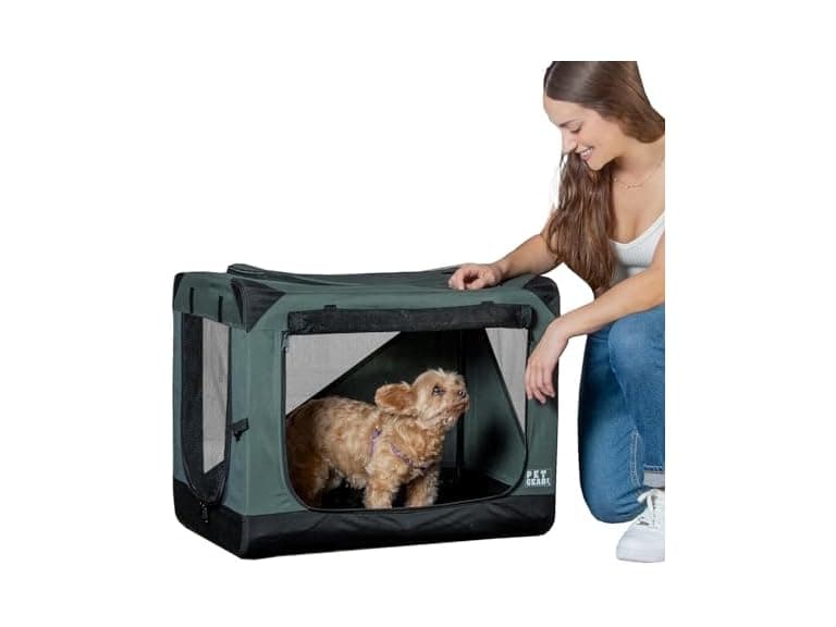 Pet Gear Insta-Fold Soft Crate for Dogs, 26", Dark Cypress - Image 1