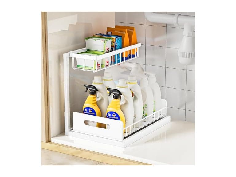 Under Sink Organizer and Storagev1 Pack White - Image 1