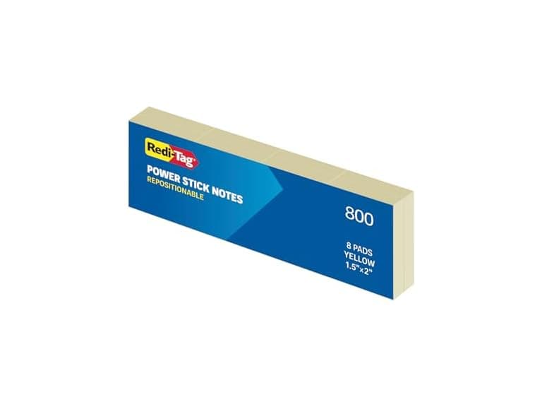 Redi-Tag Power Stick Notes, Mini Sticky Notepads - Image 1