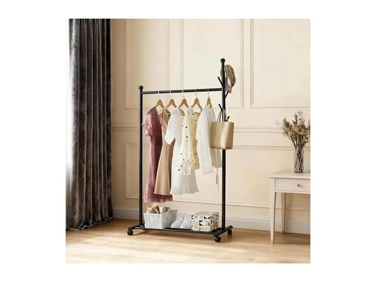 Takywep 41.34'' Length Standing Coat Rack with Wheels - Image 1