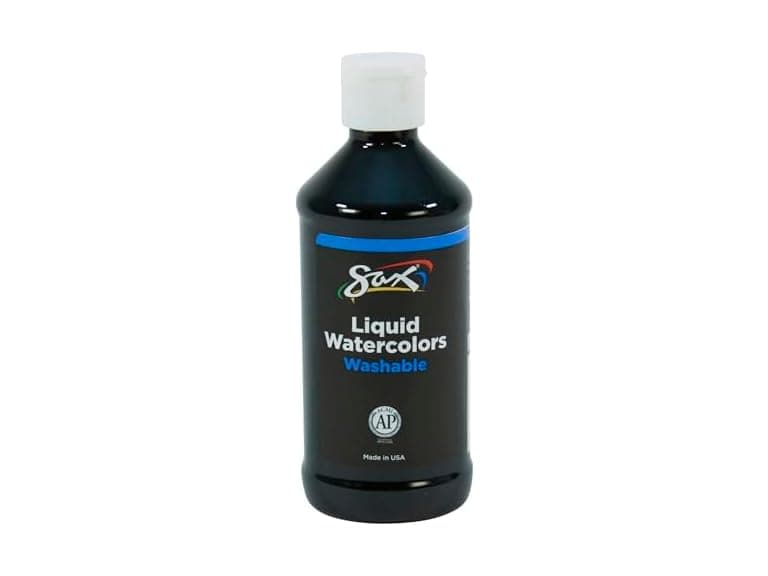 Sax Watercolor Liquid Paint Black 8oz - Image 1