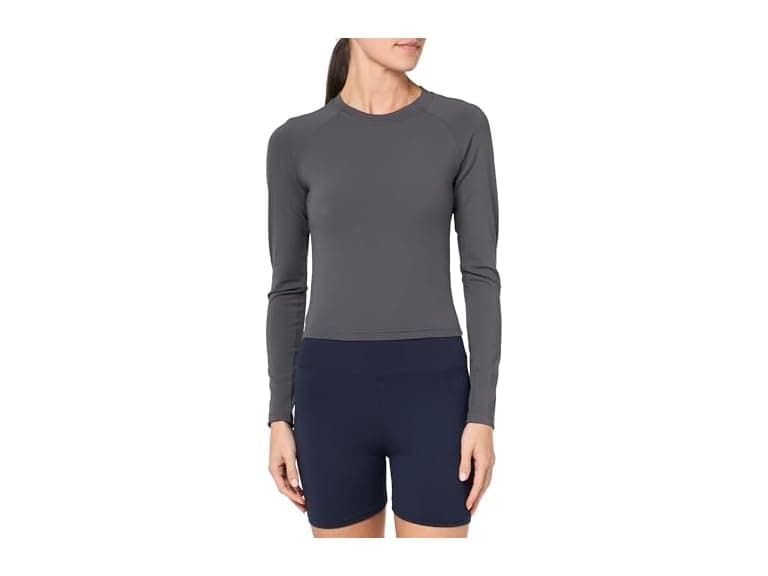 GGOV Womens Long Sleeve Crop Workout Tops - Image 1