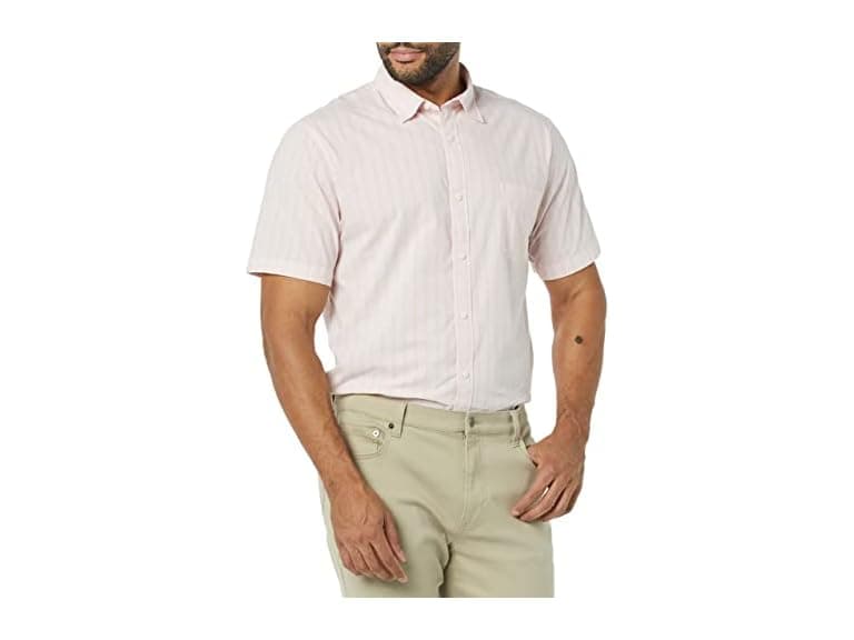 Amazon Essentials Mens SS Poplin Shirt Stripe - Image 1