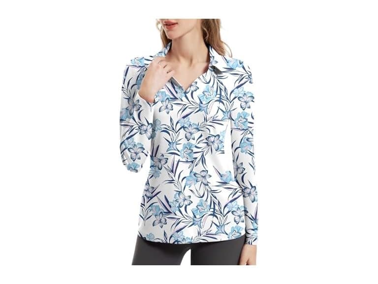 Fkeep Women Tennis Golf Shirt Long Sleeved Top - Image 1
