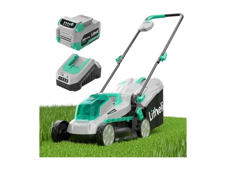 Litheli 13 Inch Cordless Lawn Mower (Open Box) - Image 1