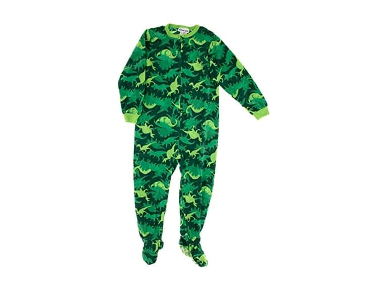 Komar Kids Men (XL) Dinosaur Fleece Footed Pajamas - Image 1