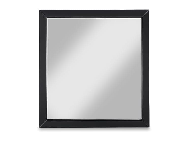 Marisol Black Wood Veneer & Iron Mirror - Image 1
