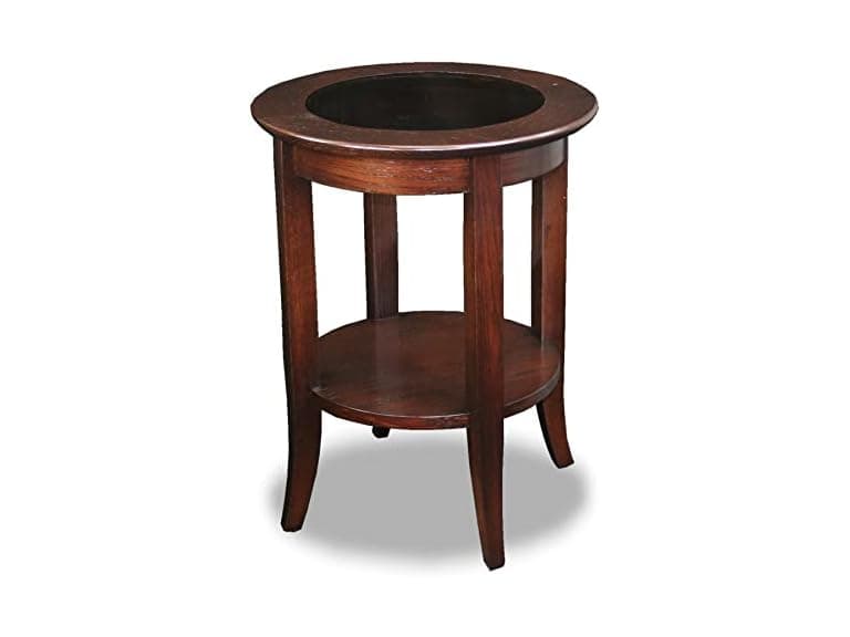 Leick Home Round Glass Top Side Table - Image 1
