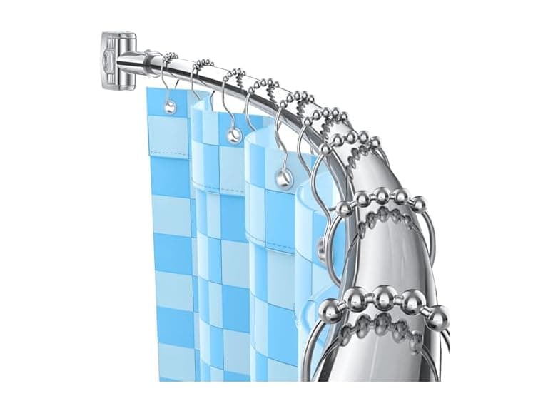 Curved Shower Curtain Rod, Adjustable 45-72 Inches - Image 1