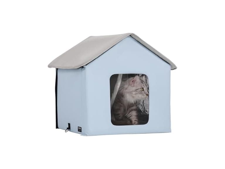 Heated Cat House, Outdoor Kitty Shelter - Image 1