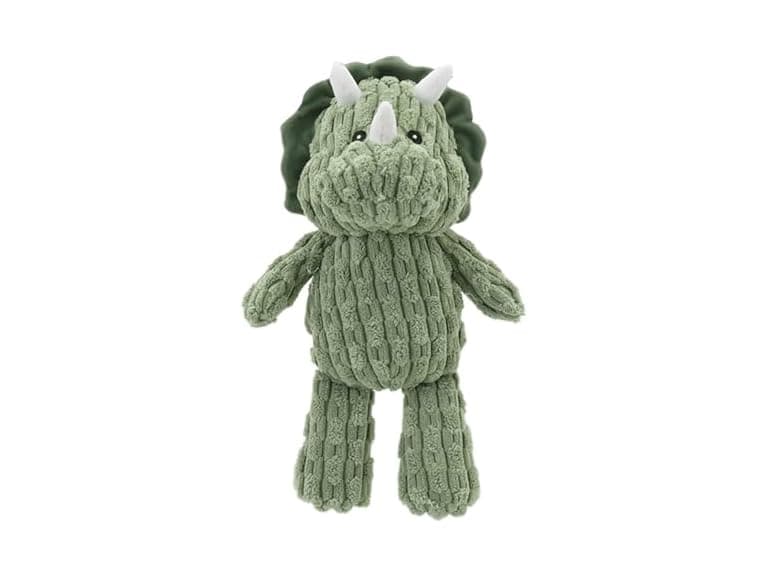 Linzy Plush Dinosaur Dog Toy, Soft Squeaky Chew Toy - Image 1