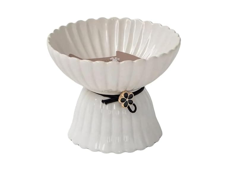 Dexypaws: Elevated Ceramic Bowl for Cats - Image 1