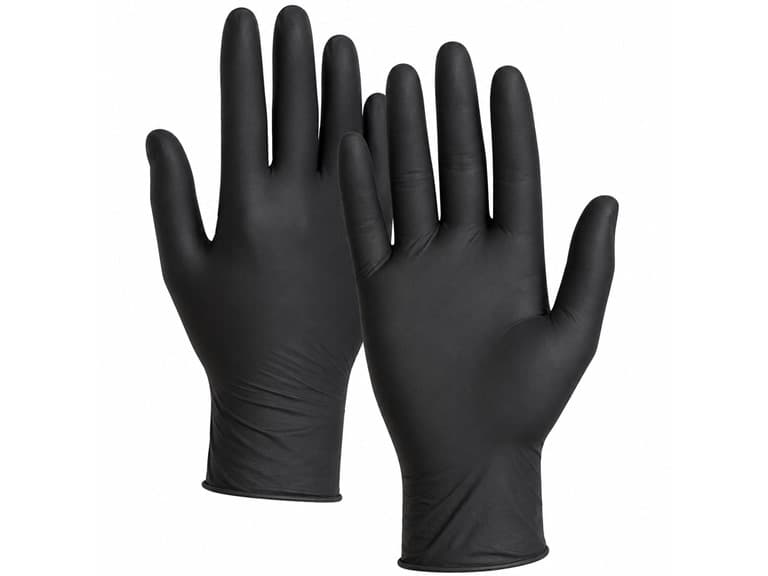 1000ct 4MIL Black Nitrile Gloves - Image 1