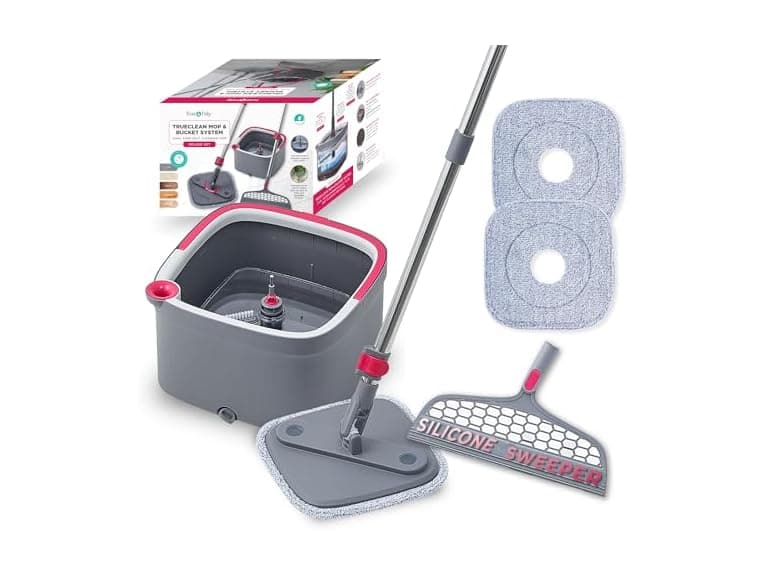 True & Tidy True Clean Spin Mop & Bucket - Image 1