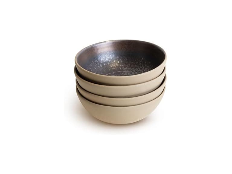 LEMIEUX ET CIE Akita 4-Piece Bowl Set Stoneware Copper - Image 1