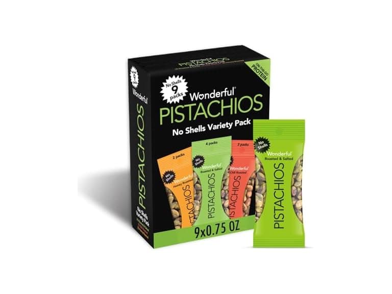 9PK Wonderful Pistachios No Shells, 3 Flavors - Image 1