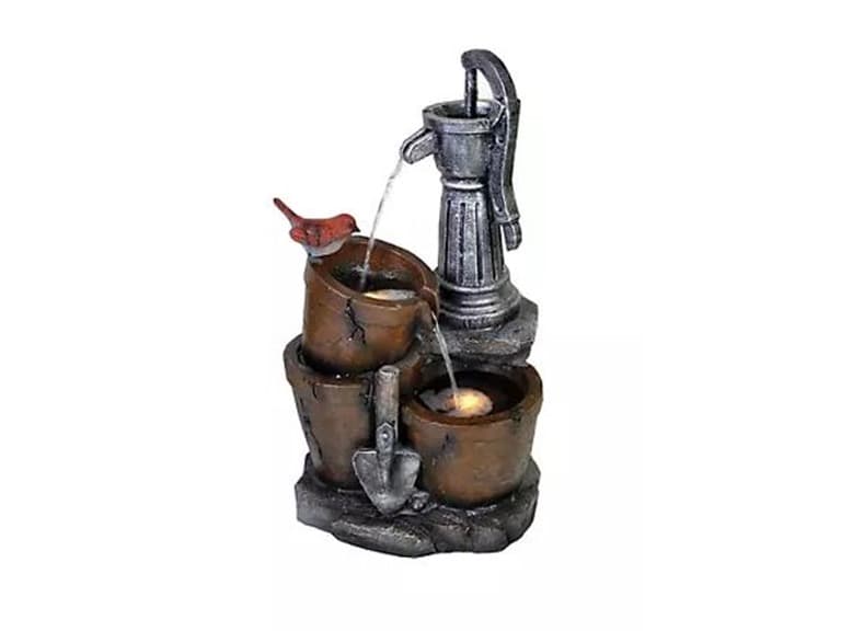 21.3" Pump W/Bird Fountain - Image 1