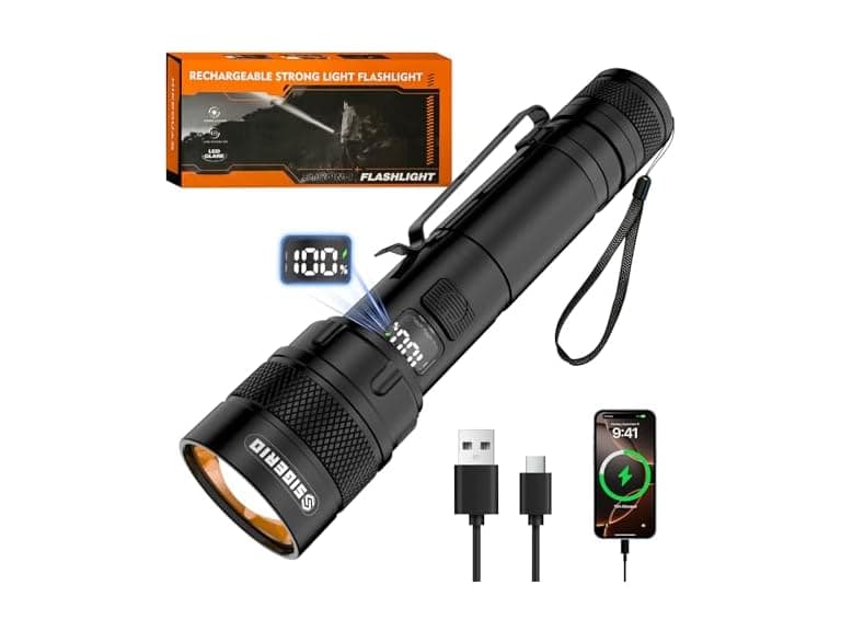 Sigerio Rechargeable LED Flashlight - Image 1