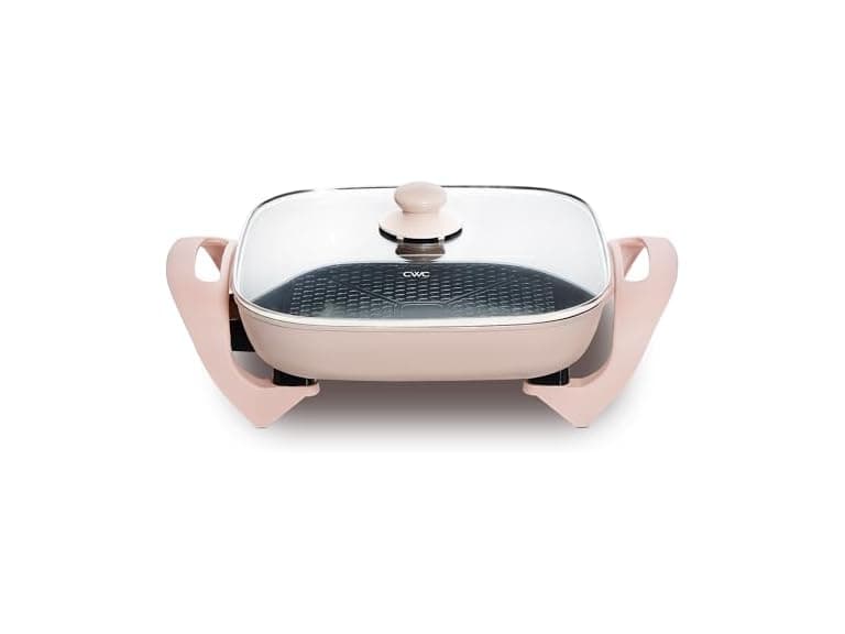 COOK WITH COLOR Electric Skillet , Blush - Image 1