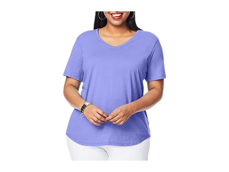 Hanes Women (24) Just My Cotton Jersey T-shirt - Image 1