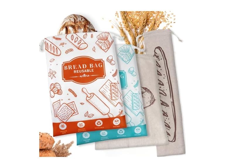 4-Pack Bread Bags for Homemade Bread - Image 1