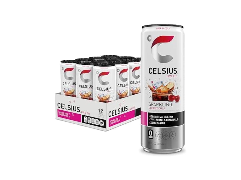 12PK CELSIUS Sparkling Cherry Cola, Energy Drink - Image 1
