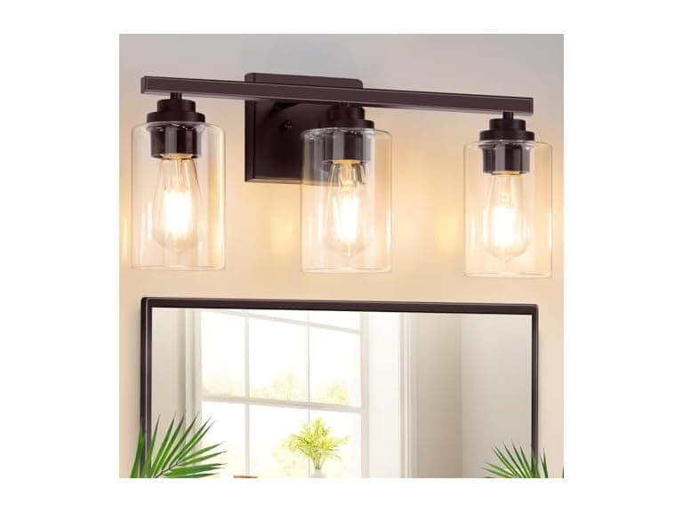 3-Light Bathroom Light Fixtures, 19" Modern - Image 1