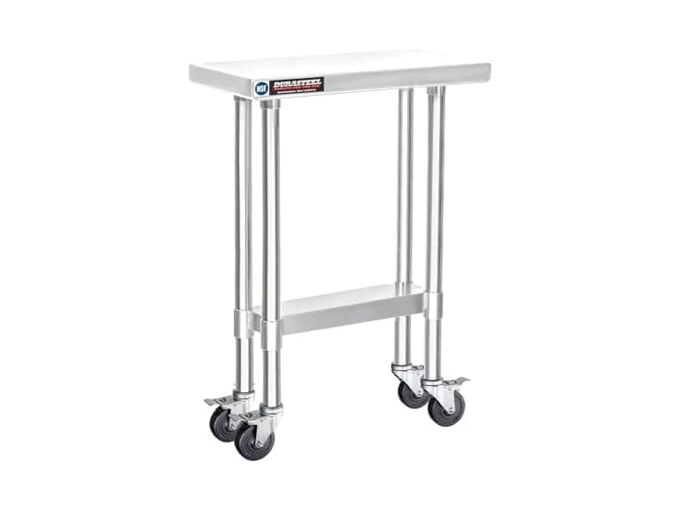 DuraSteel 24x12 SS Rolling Work Table - Image 1