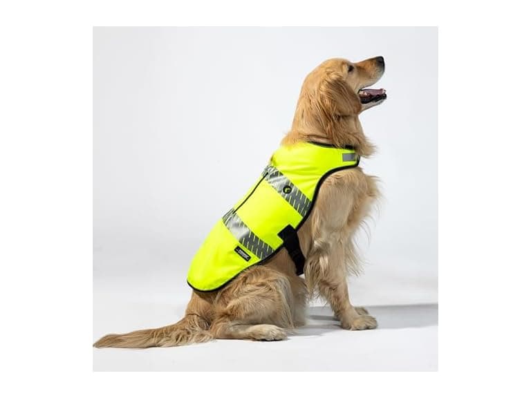 Reflective Dog Safety Vest Lime - Image 1