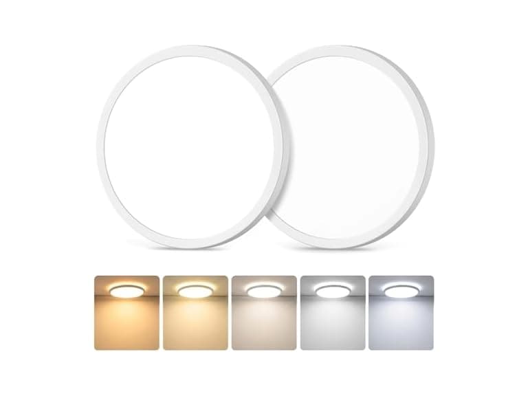 GoBright 7in White LED Ceiling Lights 2PK - Image 1