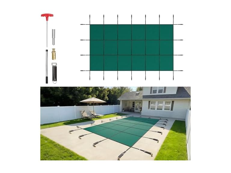 Pool Safety Cover Fits 16x30ft Rectangle - Image 1