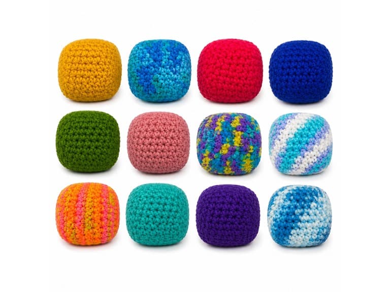 12-Pack Hacky Sacks - Colorful Footbags - Image 1