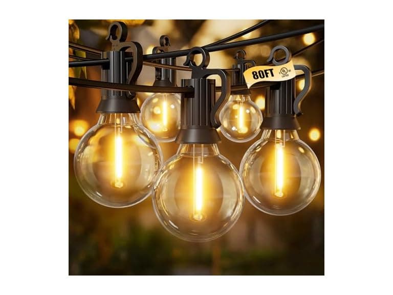 Brightown Outdoor String Lights, 80FT - Image 1