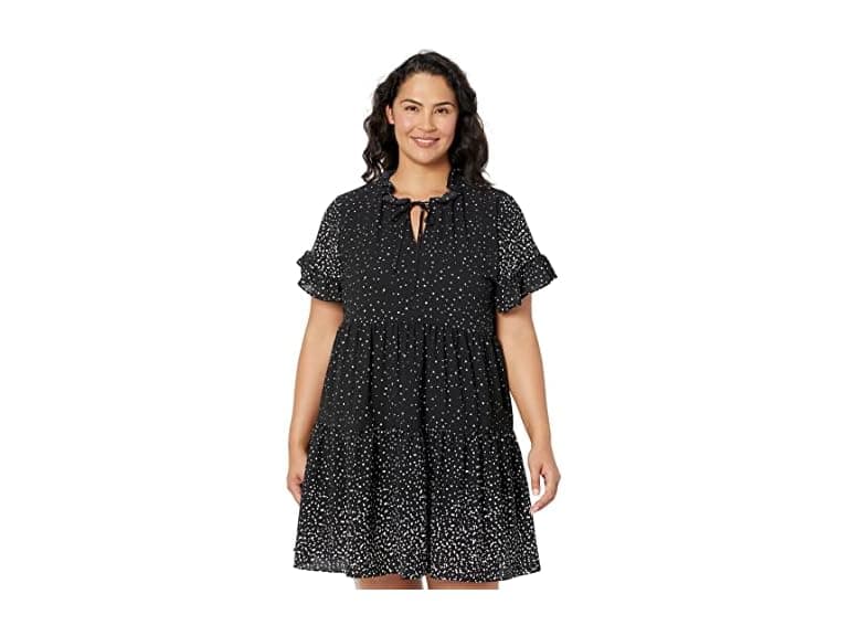 Dkny (22W) Ruffle Neck Sleeve Dress - Image 1