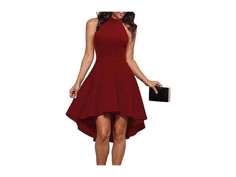 Mushare Women (S) Halter Neck High Low Party Dress - Image 1