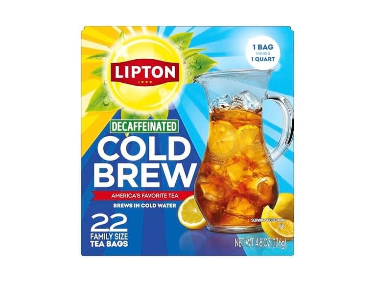 Lipton Cold Brew Decaf Tea 22ct - Image 1