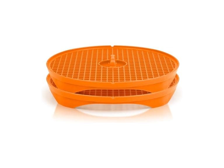Borner by Reston Lloyd 2pc Crispymaker, Microwave Chip Maker, Orange - Image 1