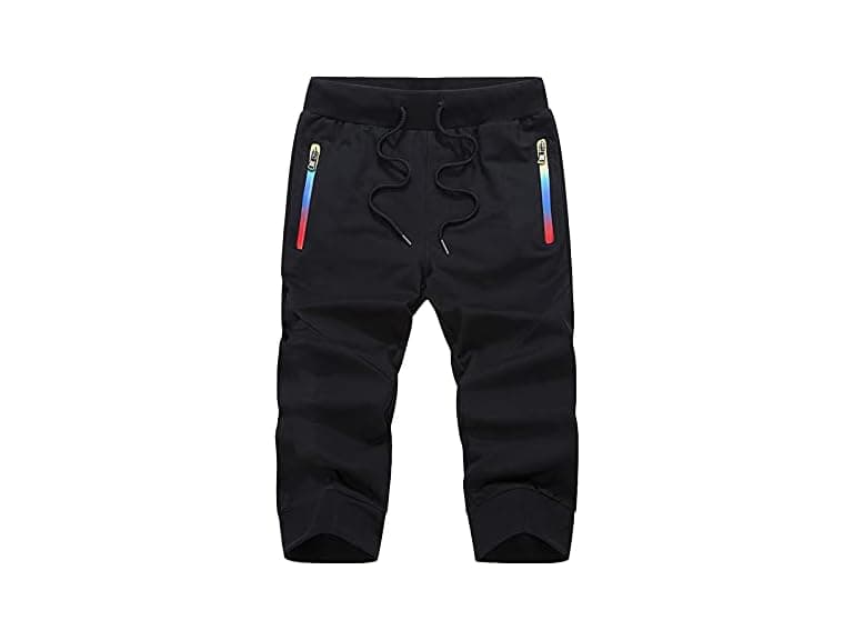 Flygo Men (XL) Capris Jogger Pants Fitness Shorts - Image 1